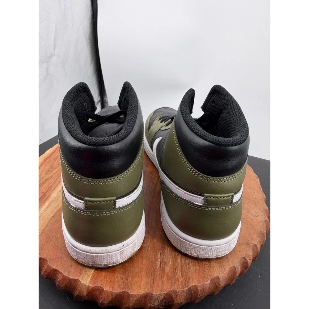 Jordan 1 Mid Sneaker Mens 11.5 Olive Black DQ8426-092 High Top Basketball Shoes